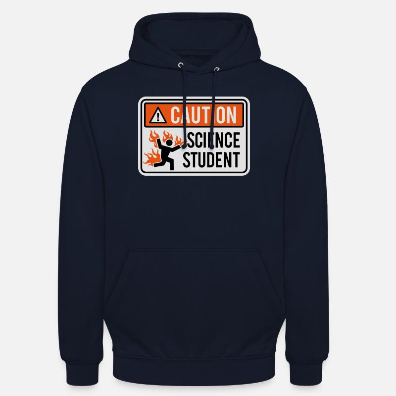 Caution science student - physics / chemistry - Unisex Hoodie - navy