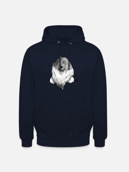 Funny Wolfsspitz I Comic Dog Gift - Unisex Hoodie - navy