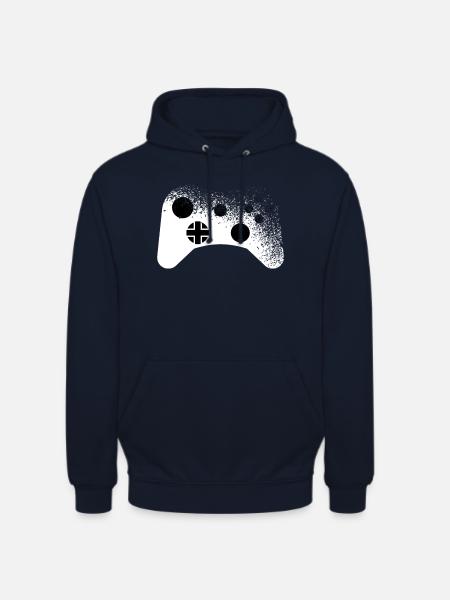 Splatter - Controller Muster für Gamer cool - Unisex Hoodie - Navy