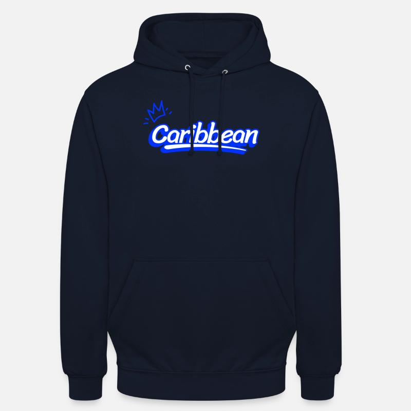 Caraibi in blu - Felpa con cappuccio unisex - blu scuro