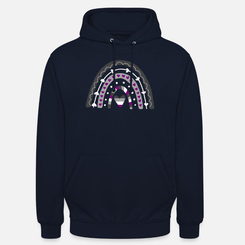 Asexual Pride Boho Rainbow - Unisex Hoodie - navy