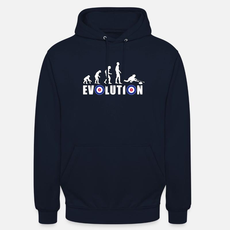 EVOLUTION CURLING Curling Cadeau Hiver - Sweat-shirt à capuche unisexe - marine