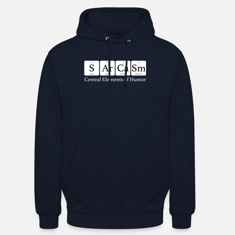 Éléments centraux de l’humour - Sweat-shirt à capuche unisexe - marine