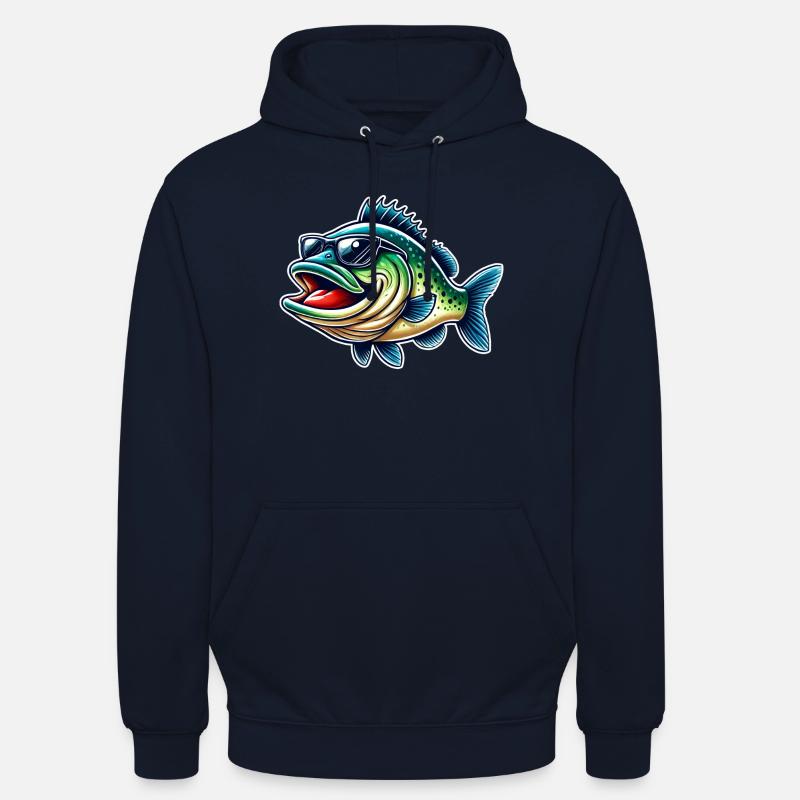 Pêche à la perche - Sweat-shirt à capuche unisexe - marine
