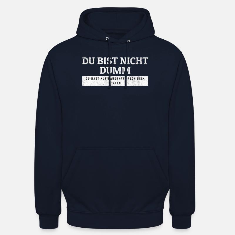 SARKASMUS - Dauerhaft Pech beim Denken - Unisex Hoodie - Navy