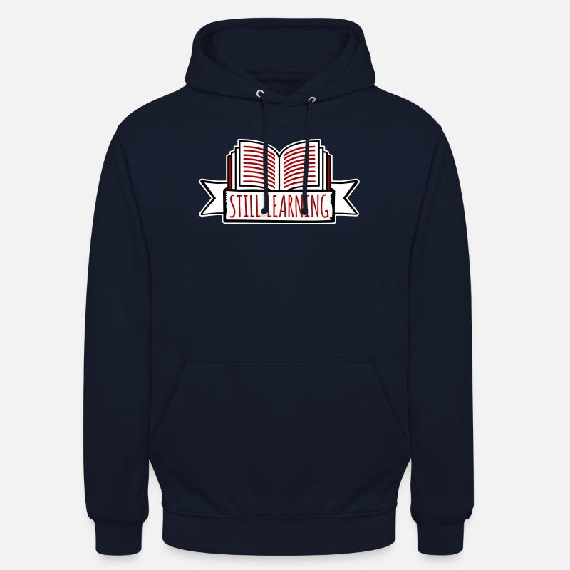 Fortsatt læring, vekst, student, motivasjon, sitat - Unisex-hettegenser - marine