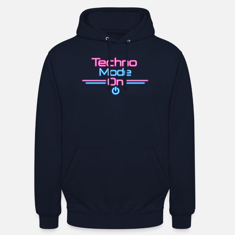 Techno Mode Neon On - Sweat-shirt à capuche unisexe - marine