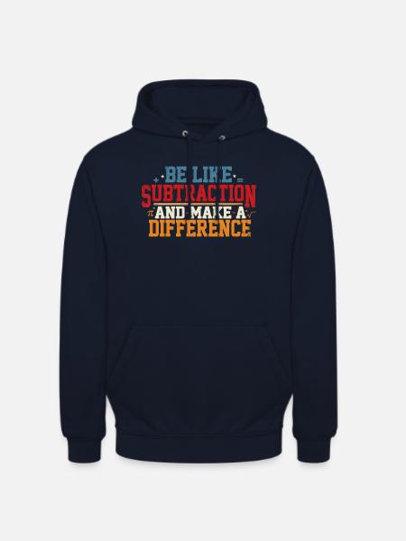 Subtrahiere und differenziere Dinge - Unisex Hoodie - Navy