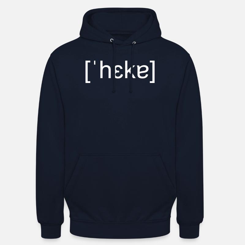Hacker, phonetic spelling, white - Unisex Hoodie - navy