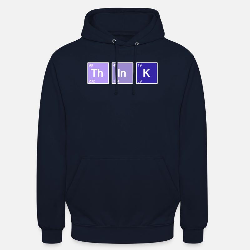 Think (bleu) - Sweat-shirt à capuche unisexe - marine