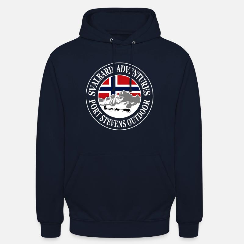 Spitzberg - Svalbard - Spitzberg - Huskies - Sweat-shirt à capuche unisexe - marine