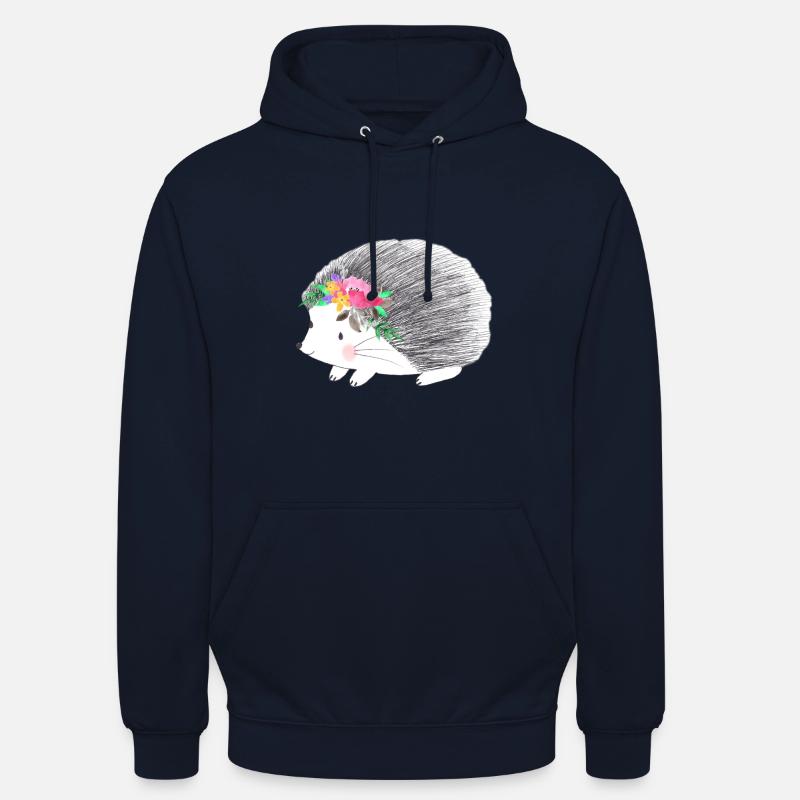 Hérisson - Sweat-shirt à capuche unisexe - marine