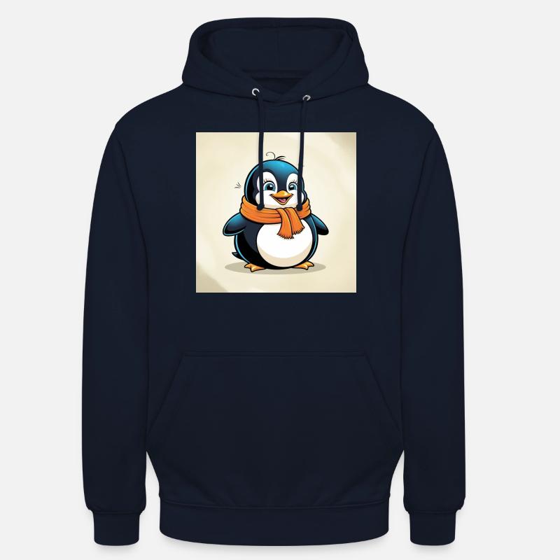 Pingouin de dessin animé - Sweat-shirt à capuche unisexe - marine