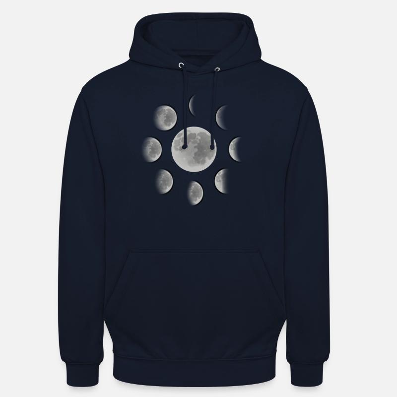 Moons full moon half moon - Unisex Hoodie - navy