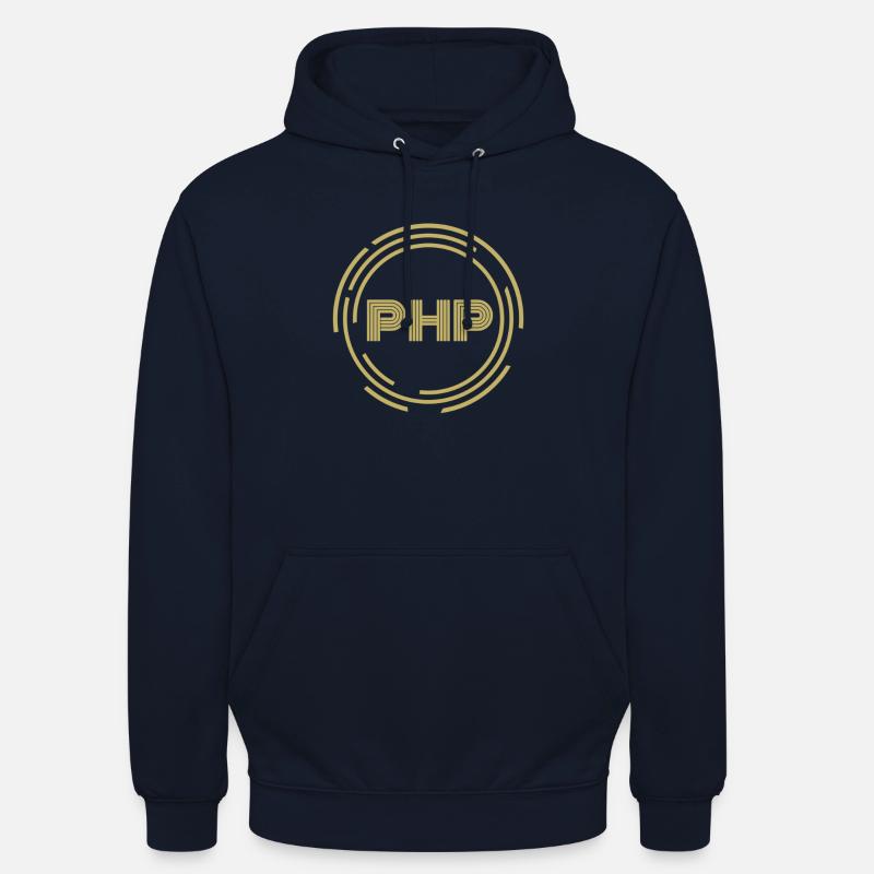 ..PHP - Sweat-shirt à capuche unisexe - marine