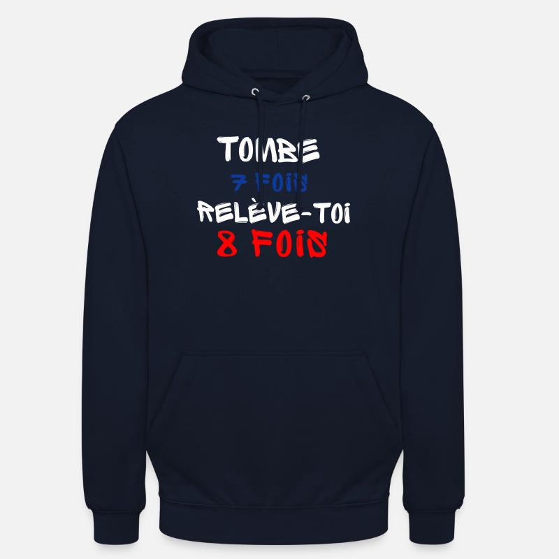 Témoignage d'Optimisme et de Résilience - Sweat-shirt à capuche unisexe - marine