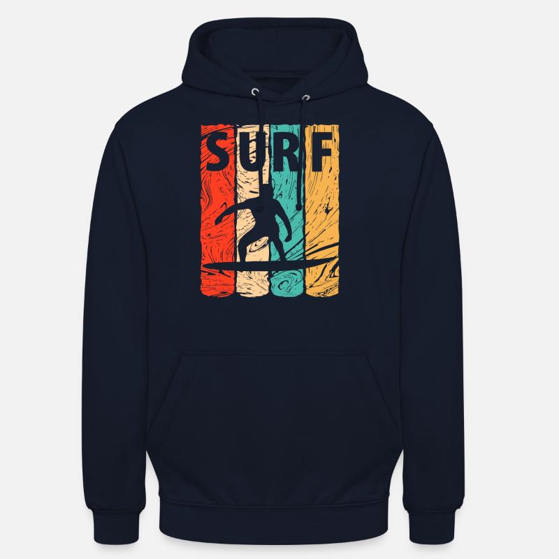 Surf, vague surf, surf, surf - Sweat-shirt à capuche unisexe - marine