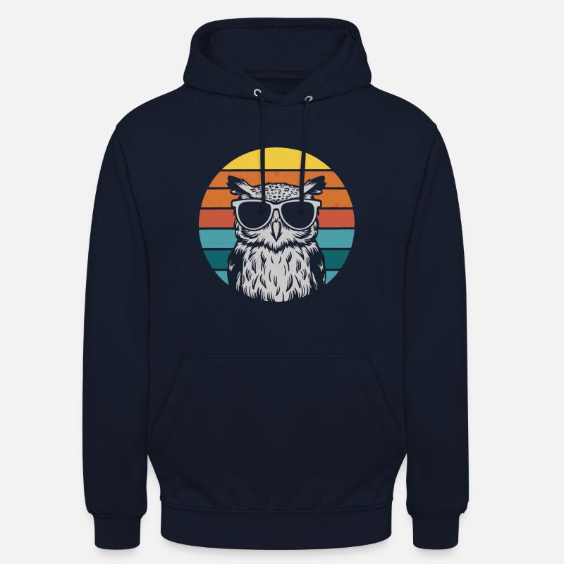 Nachteule Eule Eulen Vogel - Unisex Hoodie - Navy