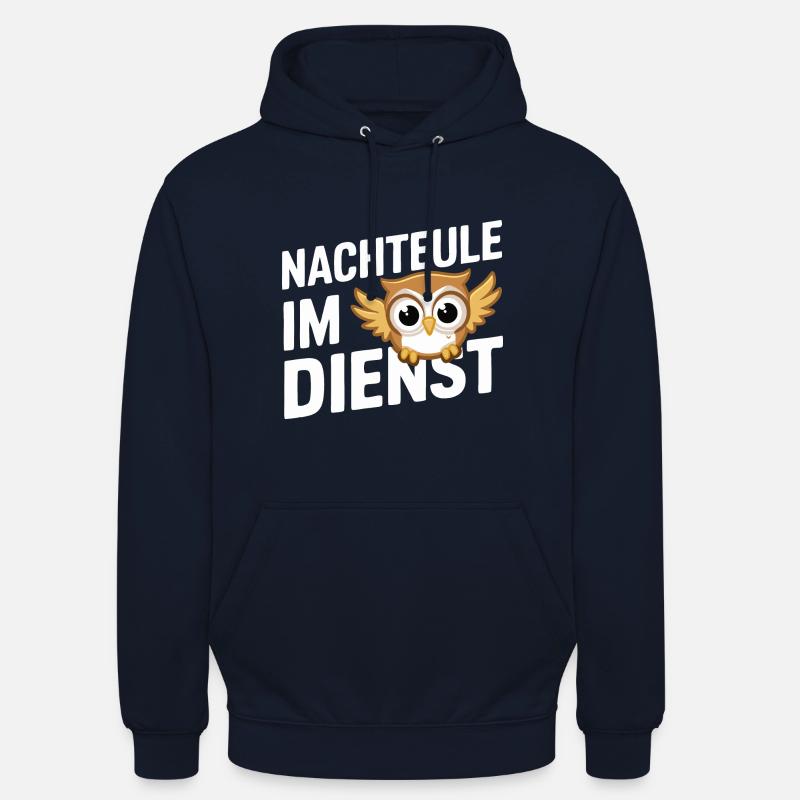 Nachteule Eule Eulen Vogel - Unisex Hoodie - Navy