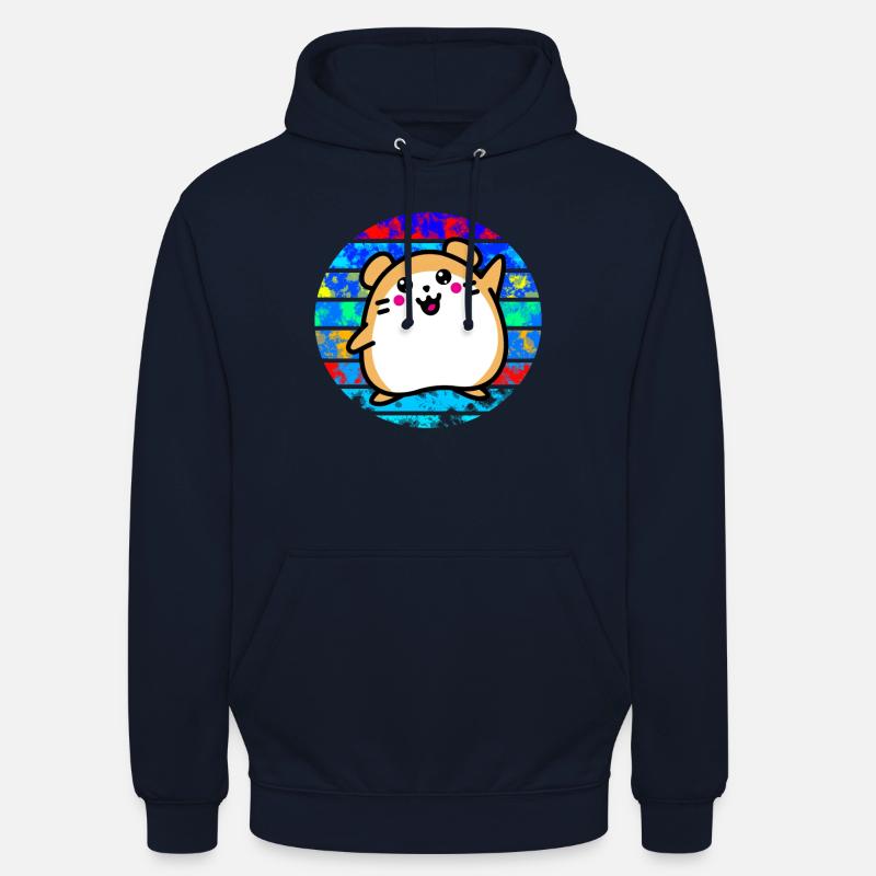Hamster coucher de soleil - Sweat-shirt à capuche unisexe - marine