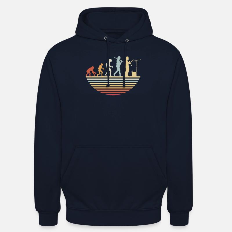 Évolution de la clarinette - Sweat-shirt à capuche unisexe - marine