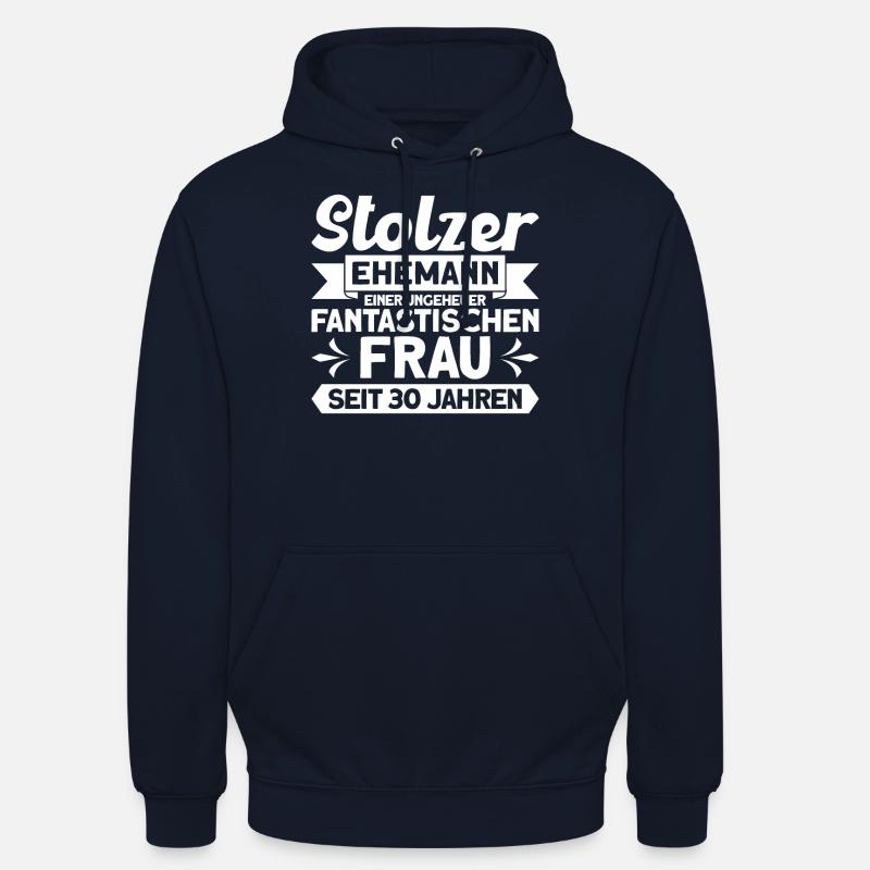 Ehepaar Ehemann Perlenhochzeit Geschenk - Unisex Hoodie - Navy