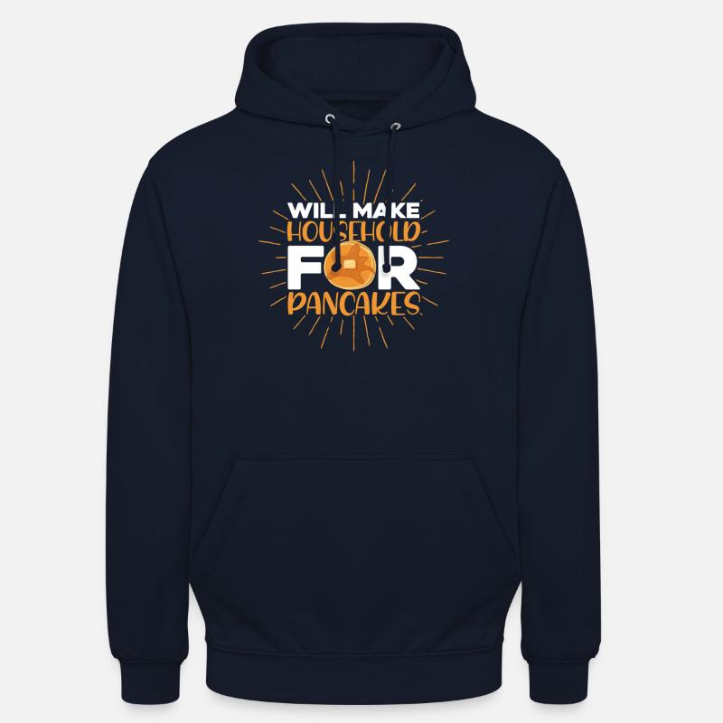 Fluffy Flat Cake Pancake Breakfast Pan - Sweat-shirt à capuche unisexe - marine