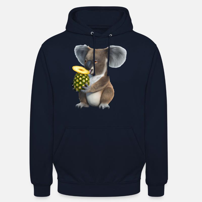 Koala et ananas - Sweat-shirt à capuche unisexe - marine