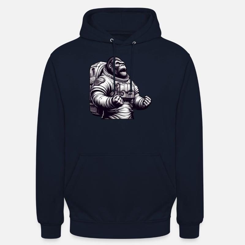 Gorille astronaute dans l’espace - Sweat-shirt à capuche unisexe - marine