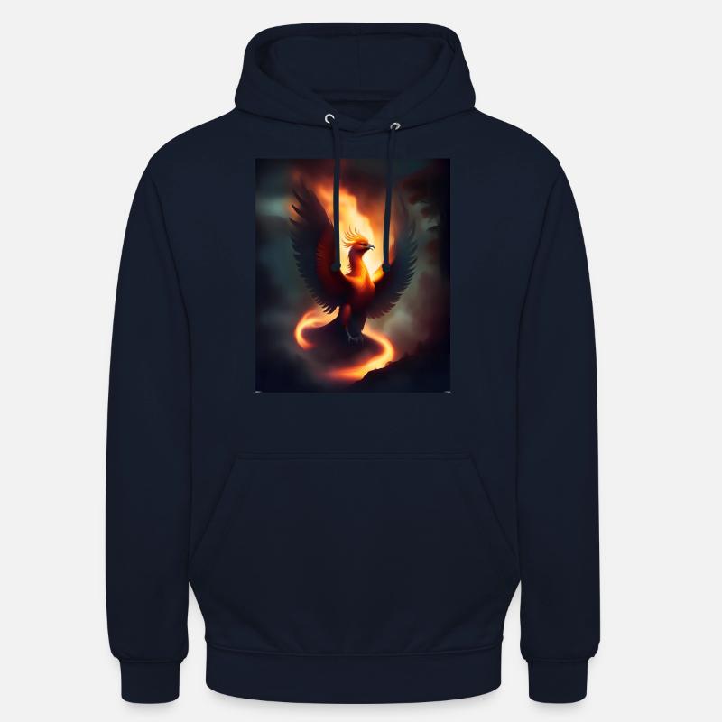 episk eld fenix - Luvtröja unisex - marinblå