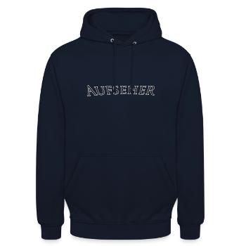 Aufseher - Unisex Hoodie - Navy - Vorne - Alina (178cm) & Michal (187cm)