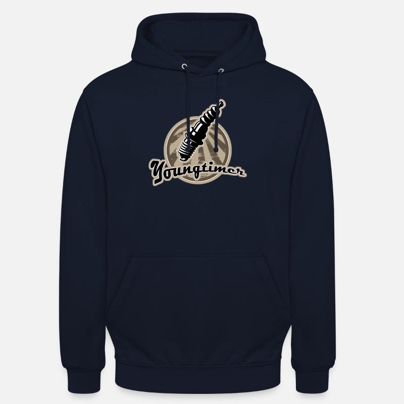 Youngtimer spark plug retro - Unisex Hoodie - navy