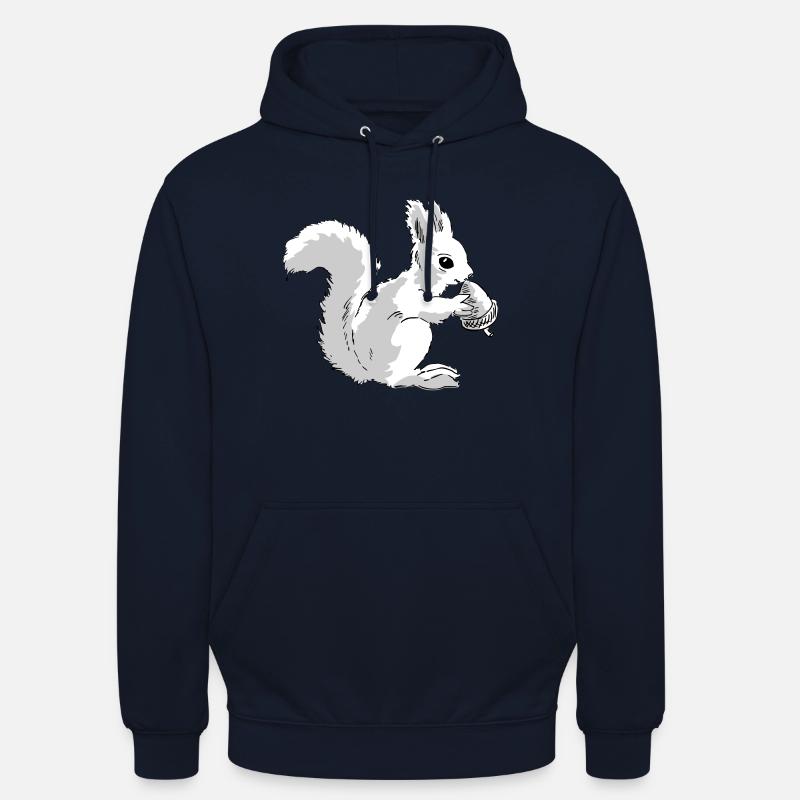 Squirrel eats a nut - Unisex Hoodie - navy