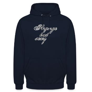 Étrange mais sexy - Sweat-shirt à capuche unisexe - marine - Devant - Alina (178cm) & Michal (187cm)