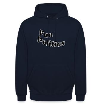 Politique amusante - Sweat-shirt à capuche unisexe - marine - Devant - Alina (178cm) & Michal (187cm)