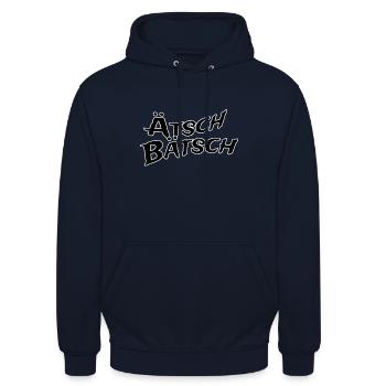 Ätsch bätsch - Unisex Hoodie - Navy - Vorne - Alina (178cm) & Michal (187cm)
