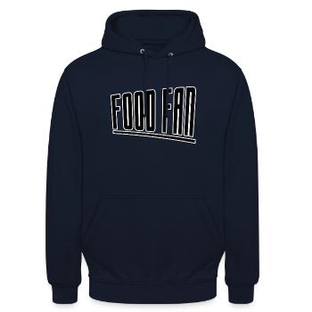 Fan de nourriture - Sweat-shirt à capuche unisexe - marine - Devant - Alina (178cm) & Michal (187cm)