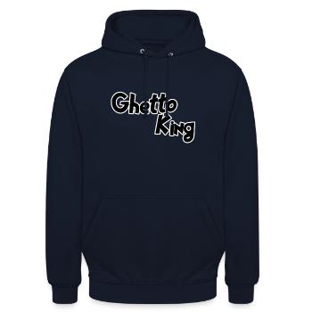 Ghetto king - Unisex Hoodie - navy - Front - Alina (178cm) & Michal (187cm)