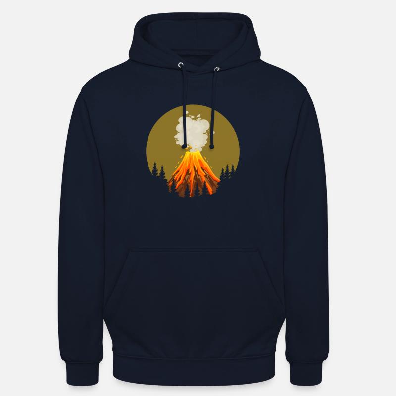 Cooles Vulkan Design - Unisex Hoodie - Navy