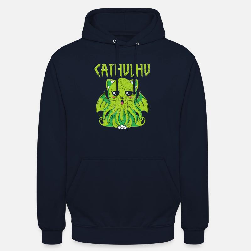 Cathulhu Spruch Design - Sweat-shirt à capuche unisexe - marine