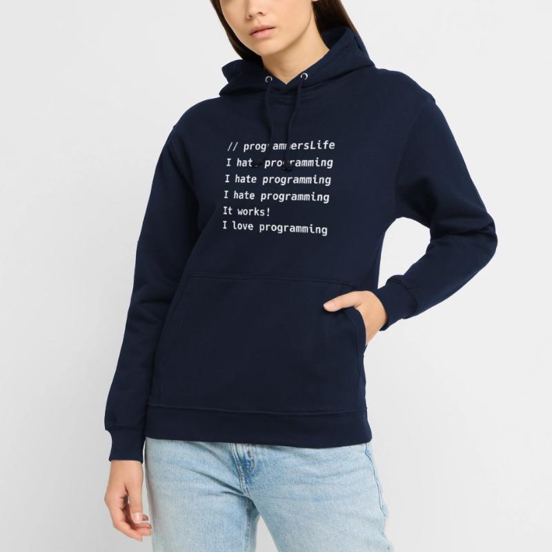 I Hate Programming It Works I Love Programming Unisex Hoodie