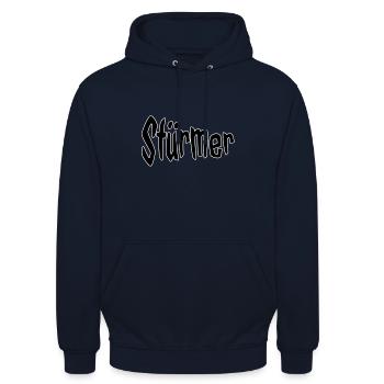 Stürmer - Unisex Hoodie - Navy - Vorne - Alina (178cm) & Michal (187cm)