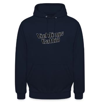 Lieblingsgattin - Unisex Hoodie - Navy - Vorne - Alina (178cm) & Michal (187cm)