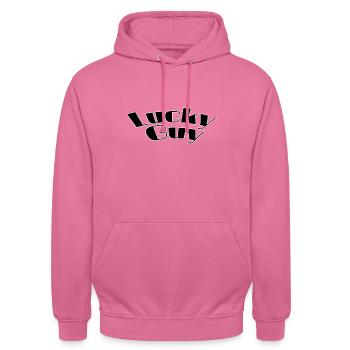 Lucky guy - Unisex Hoodie - Pink - Vorne - Alina (178cm) & Michal (187cm)