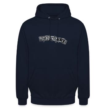 Bourreau de travail - Sweat-shirt à capuche unisexe - marine - Devant - Alina (178cm) & Michal (187cm)