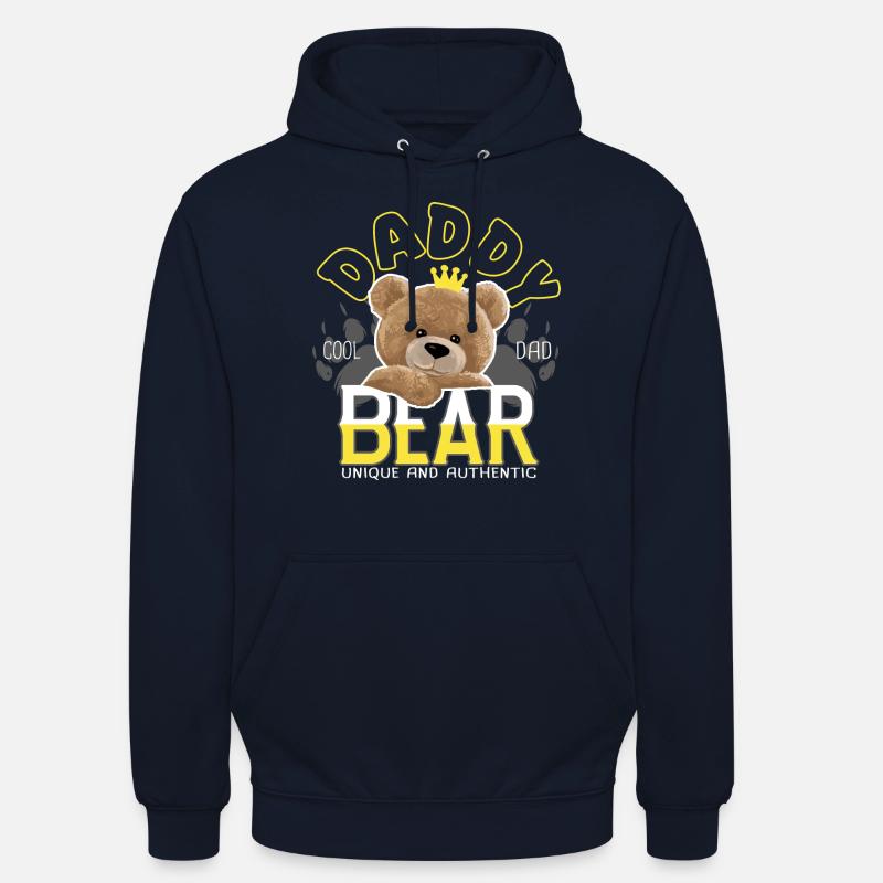 Papa daddy bear dad cool - Sweat-shirt à capuche unisexe - marine