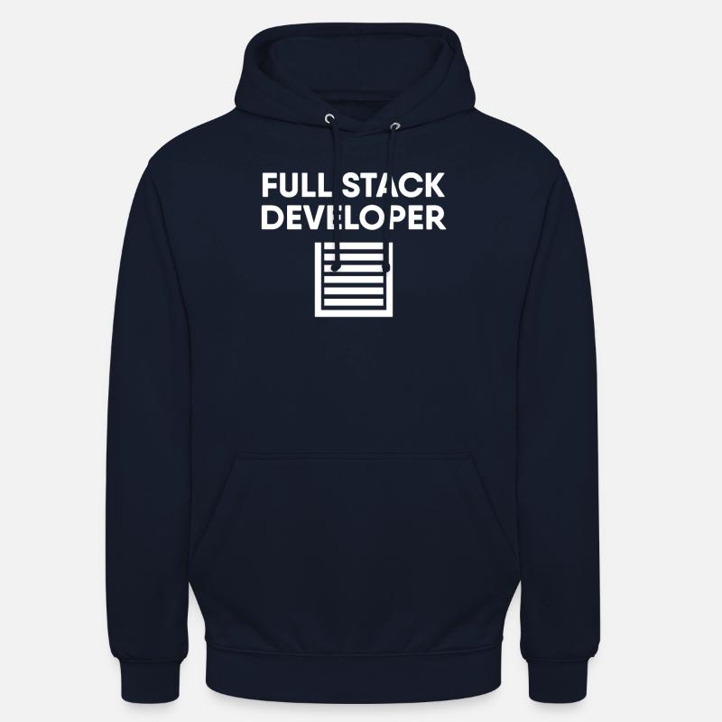 Développeur full stack - Sweat-shirt à capuche unisexe - marine