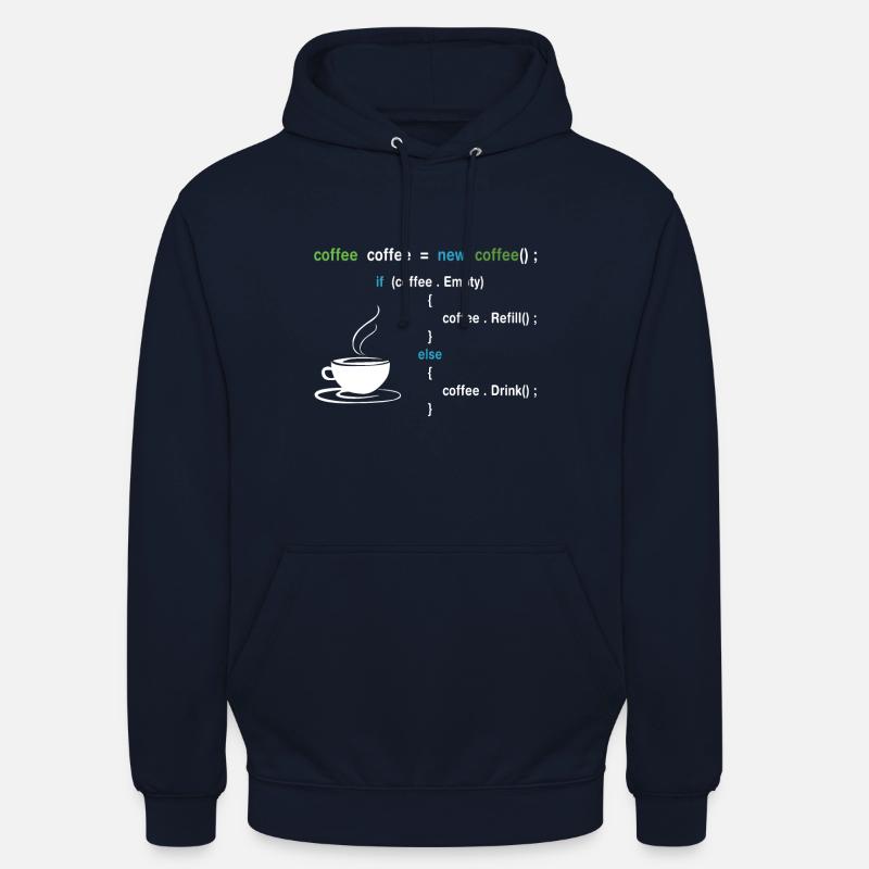Programmeur de café - Sweat-shirt à capuche unisexe - marine