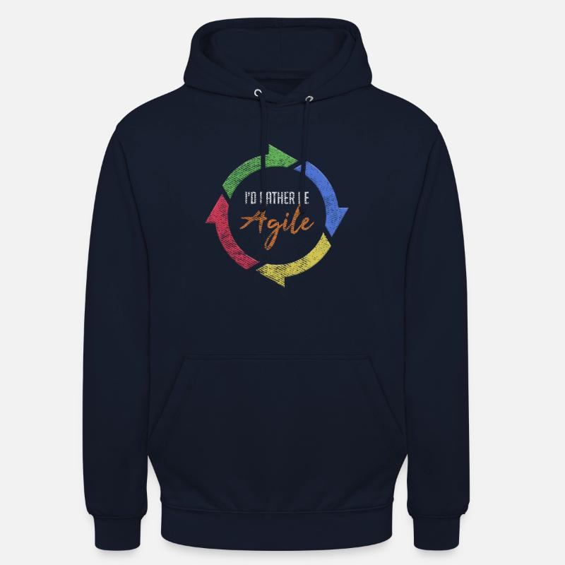 Agile Scrum Master Software Devops Coding - Unisex Hoodie - Navy