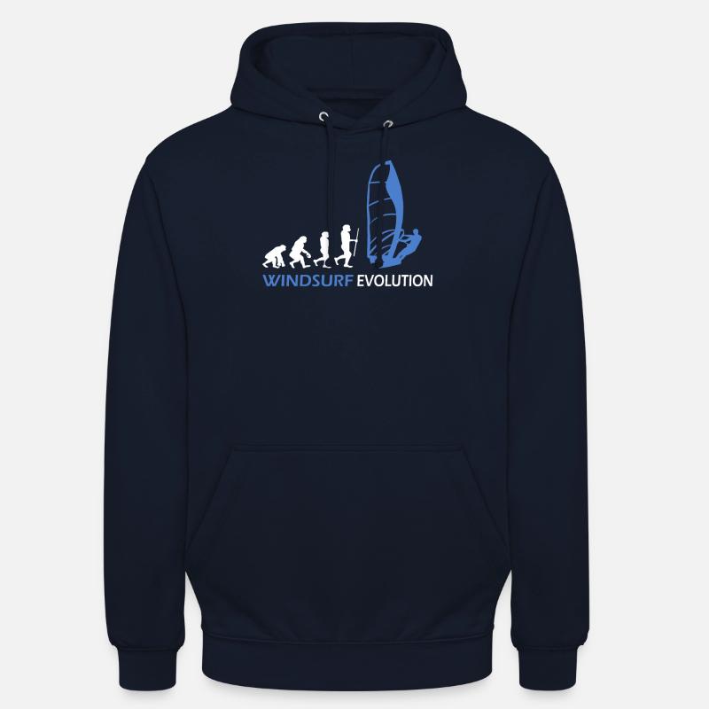 Windsurfen Evolution Geschenkideen - Unisex Hoodie - Navy